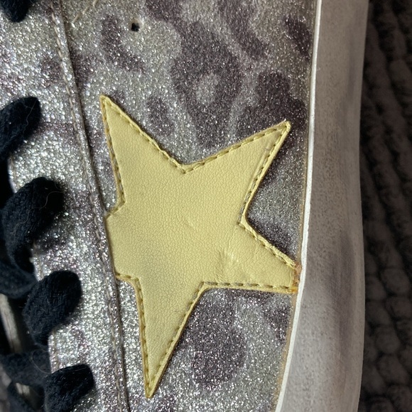 Golden Goose Glitter leopard print sneakers size 38 like new condition - Picture 2 of 15